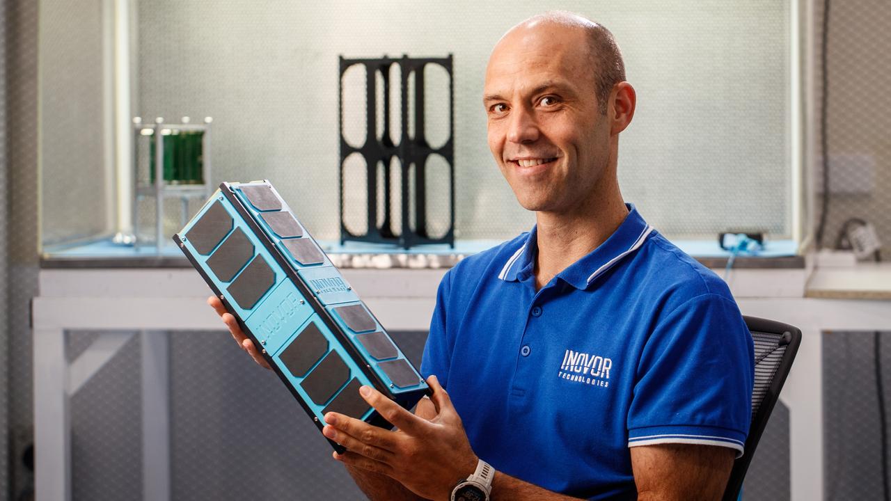 Matthew Tetlow of Inovor says the Kanyini satellite’s hyperspectral imager has myriad applications, such as analysing vegetation and soil to a granular degree. Picture: Matt Turner