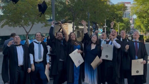Group of university graduates