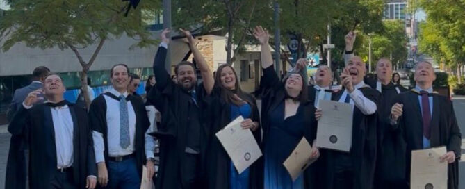 Group of university graduates