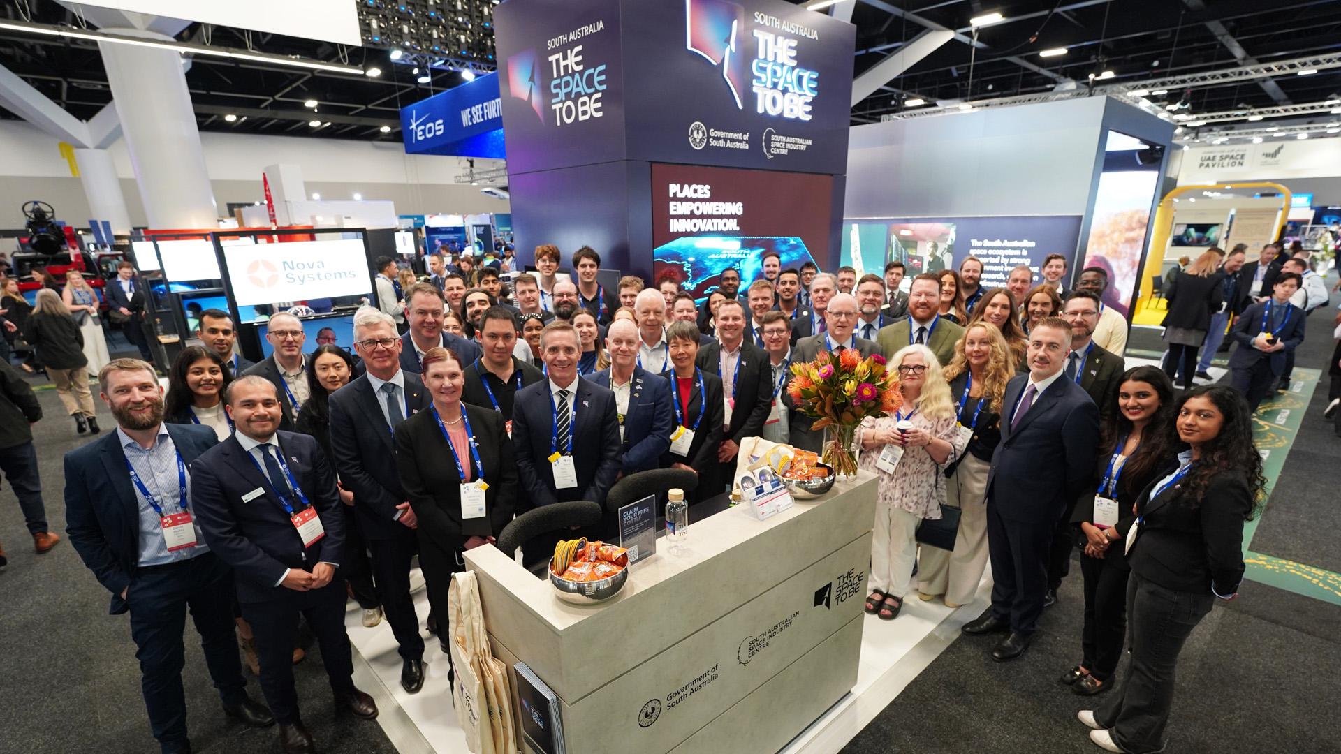 South Australian space industry showcased at SASIC’s “Space to Be” stand during IAC Sydney 2025.
