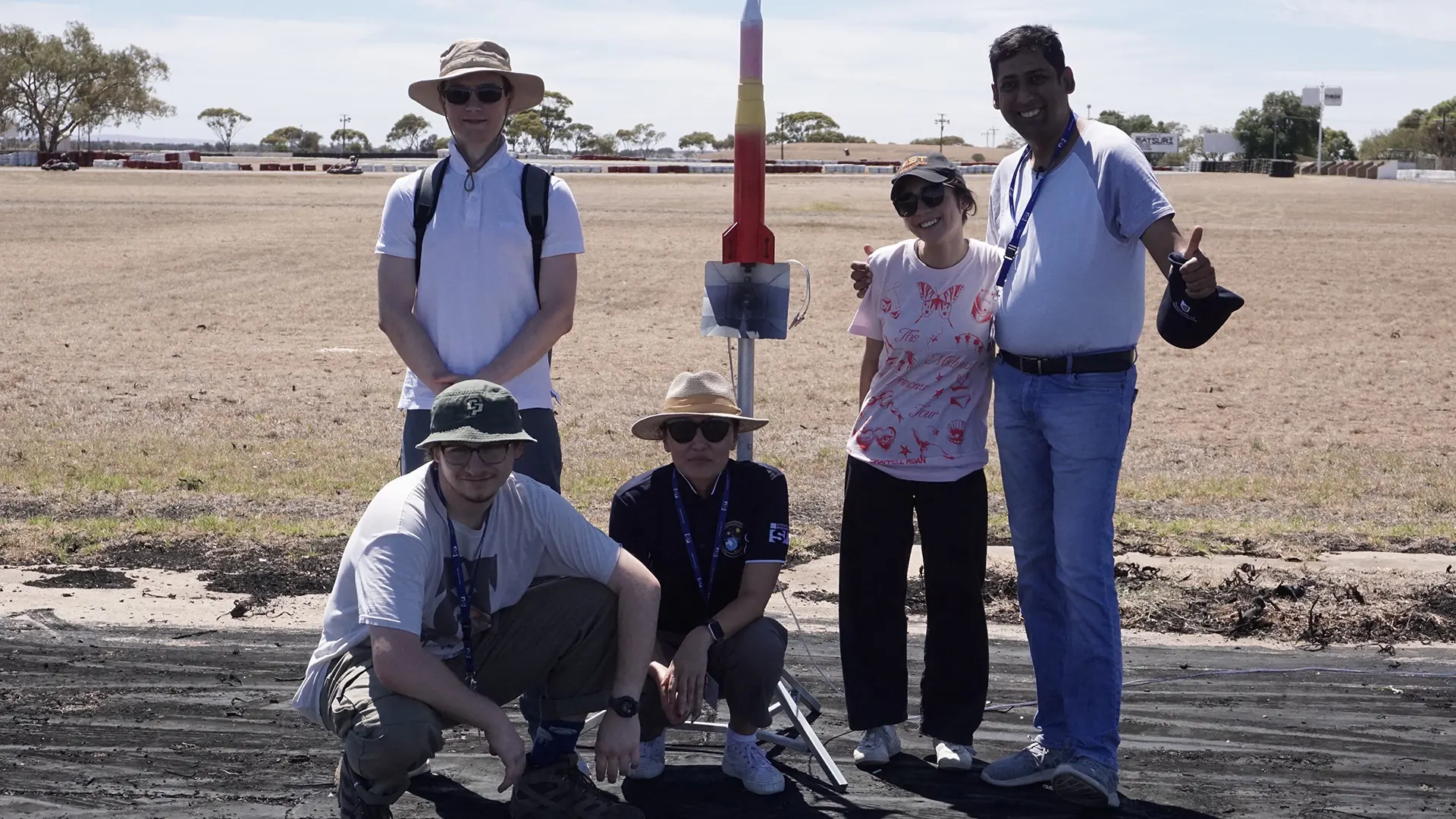 Tash with her team for the Rocket Launch Challenge during SHSSP 2025 in Adelaide. 