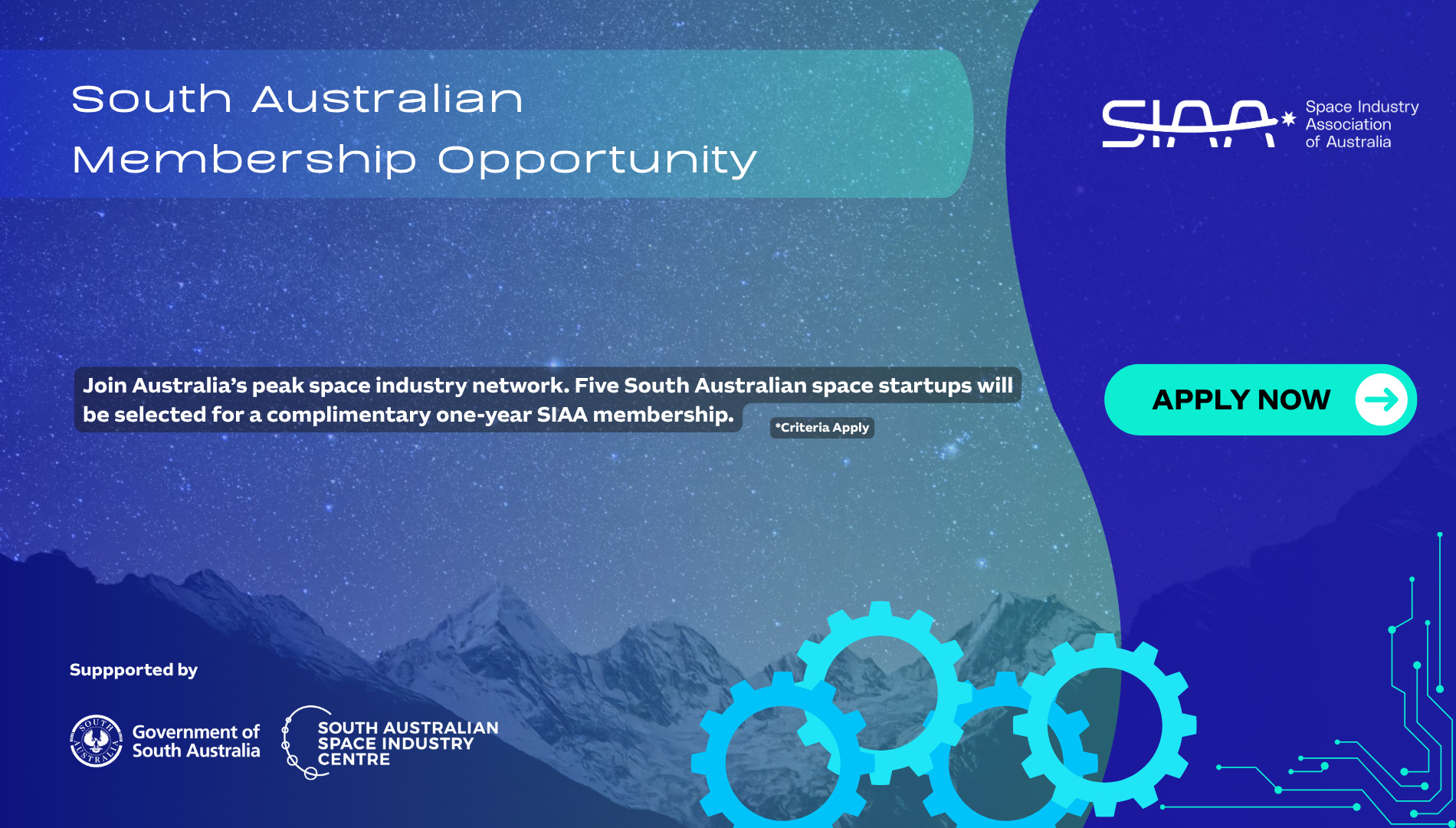South Australian Membership Opportunity for the Space Industry Association of Australia. Click to learn more.